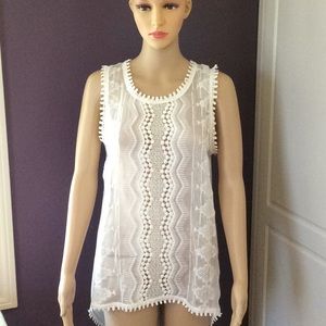 Sleeveless Lace Blouse
